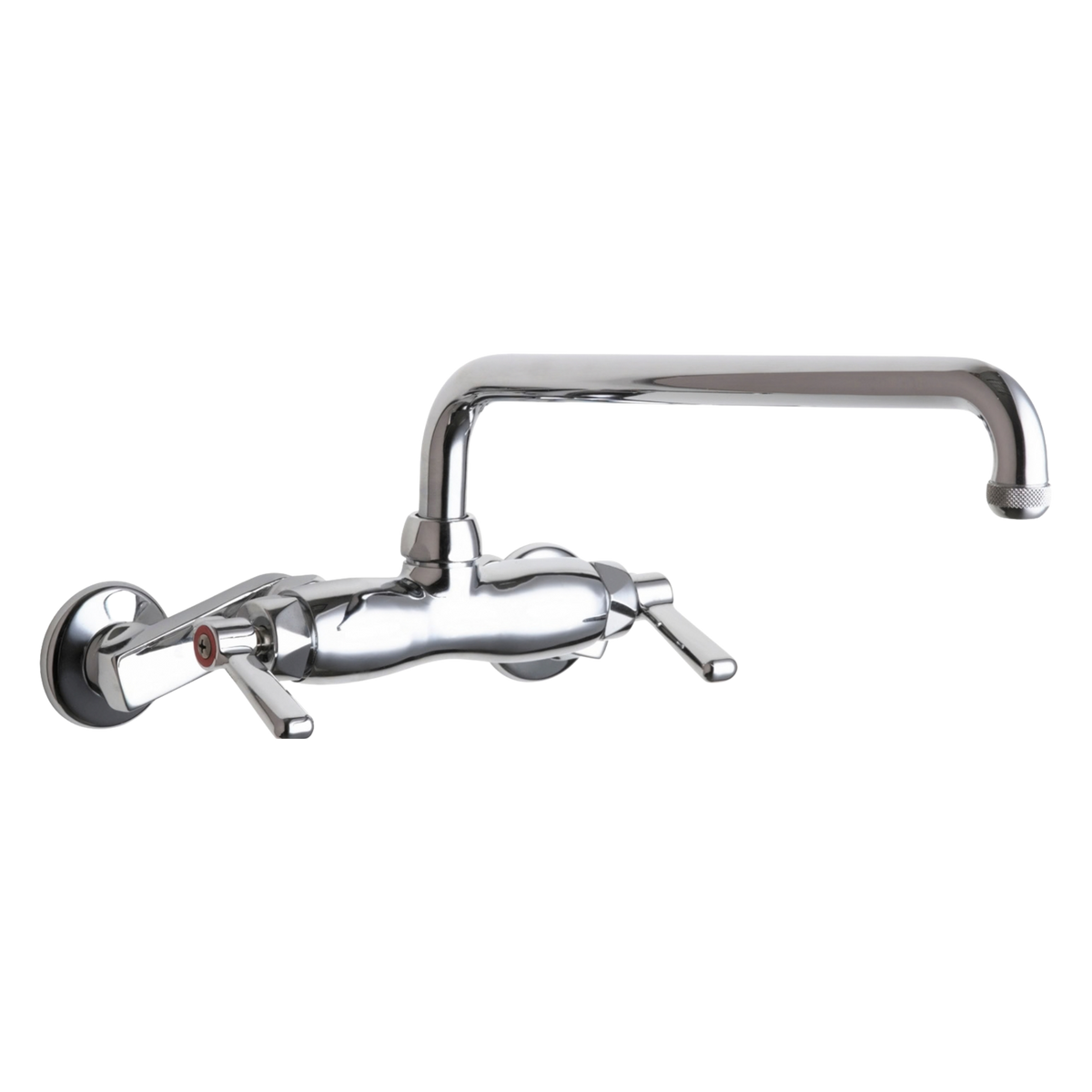 Chicago Faucets 445-L12E1ABCP Universal Wall Mounted Service Sink with Adjustable Centers Polished Chrome - Chicago Faucets