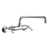 Chicago Faucets 445-L12E1ABCP Universal Wall Mounted Service Sink with Adjustable Centers Polished Chrome - Chicago Faucets