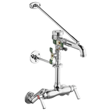 Chicago Faucets 445-PVBCP Universal Wall Mounted Service Sink with Adjustable Centers Polished Chrome - Chicago Faucets