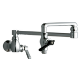 Chicago Faucets 515-ABCP Universal Wall Mounted Pot Filler Faucet Polished Chrome Chicago Faucets