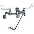 Chicago Faucets 814-VBCP Universal Wall Mounted Sink Faucet Polished Chrome - Chicago Faucets