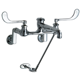 Chicago Faucets 814-VBCP Universal Wall Mounted Sink Faucet Polished Chrome - Chicago Faucets