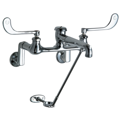 Chicago Faucets 814-VBCP Universal Wall Mounted Sink Faucet Polished Chrome - Chicago Faucets