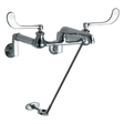 Chicago Faucets 815-CP Universal Wall Mounted Flushing Rim Sink Faucet Polished Chrome - Chicago Faucets