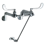 Chicago Faucets 815-CP Universal Wall Mounted Flushing Rim Sink Faucet Polished Chrome - Chicago Faucets