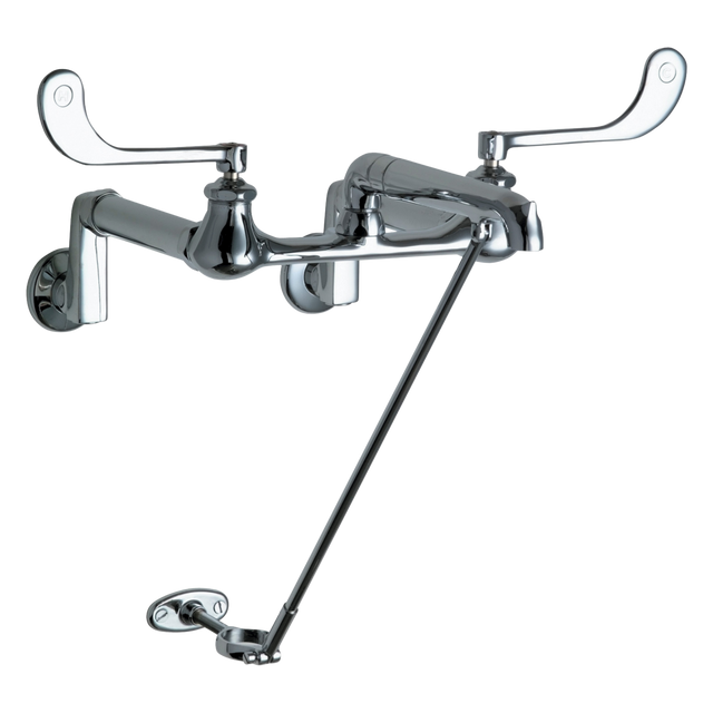 Chicago Faucets 815-CP Universal Wall Mounted Flushing Rim Sink Faucet Polished Chrome - Chicago Faucets