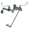 Chicago Faucets 815-VBCP Universal Wall Mounted Flushing Rim Sink Faucet Polished Chrome - Chicago Faucets