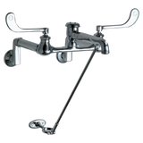 Chicago Faucets 815-VBCP Universal Wall Mounted Flushing Rim Sink Faucet Polished Chrome - Chicago Faucets