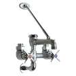 Chicago Faucets 835-RCF Universal Exposed Service Sink Fitting with Supplies from Above Polished Chrome Chicago Faucets