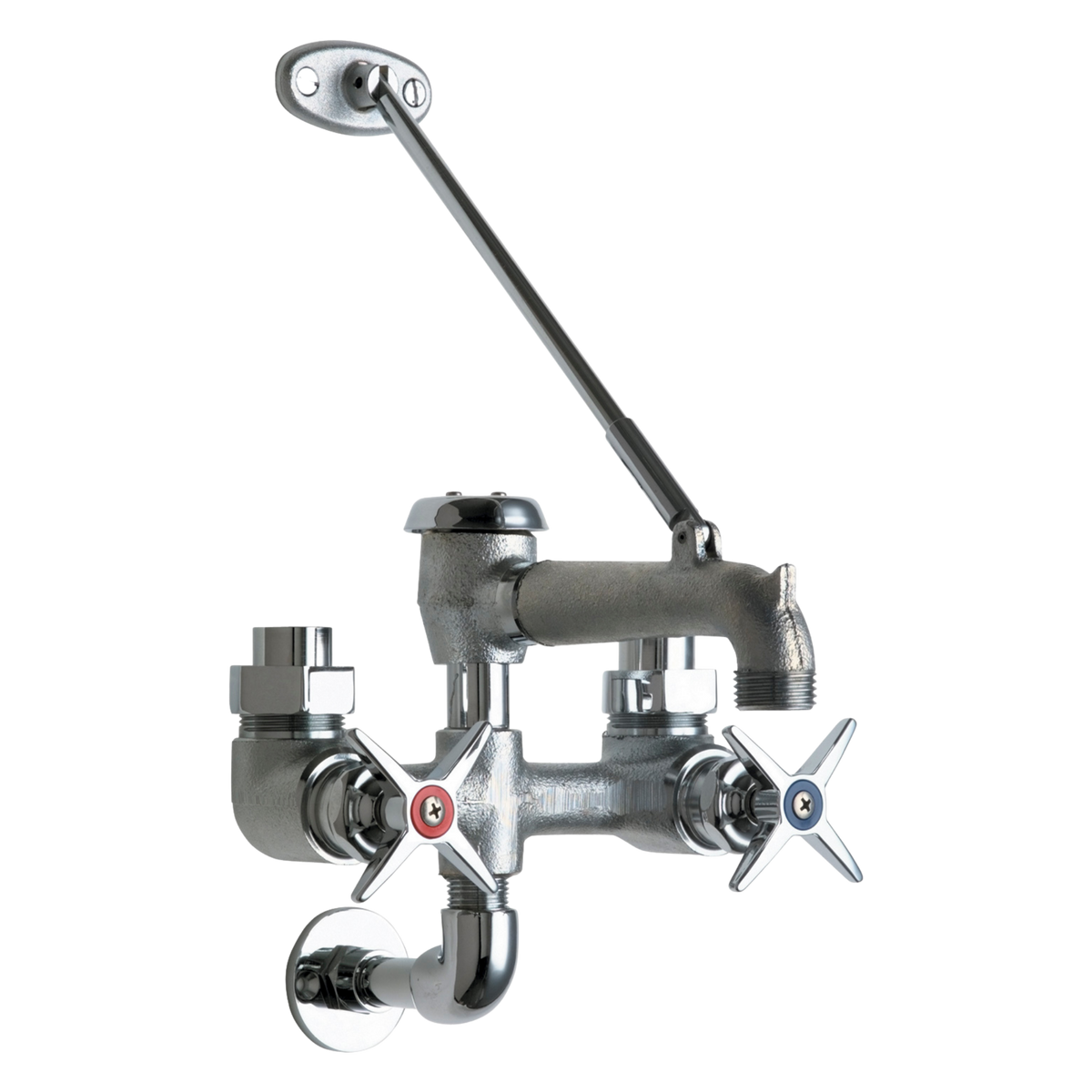 Chicago Faucets 835-RCF Universal Exposed Service Sink Fitting with Supplies from Above Polished Chrome Chicago Faucets