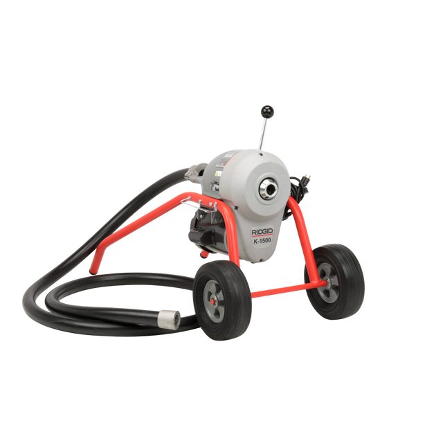 RIDGID 43507 K-1500SP-B Sectional 120V-60Hz Machine with A-1 Operator’s Mitt and A-12 Pin Key, Plus: A-34-12 Rear Guide Hose RIDGID