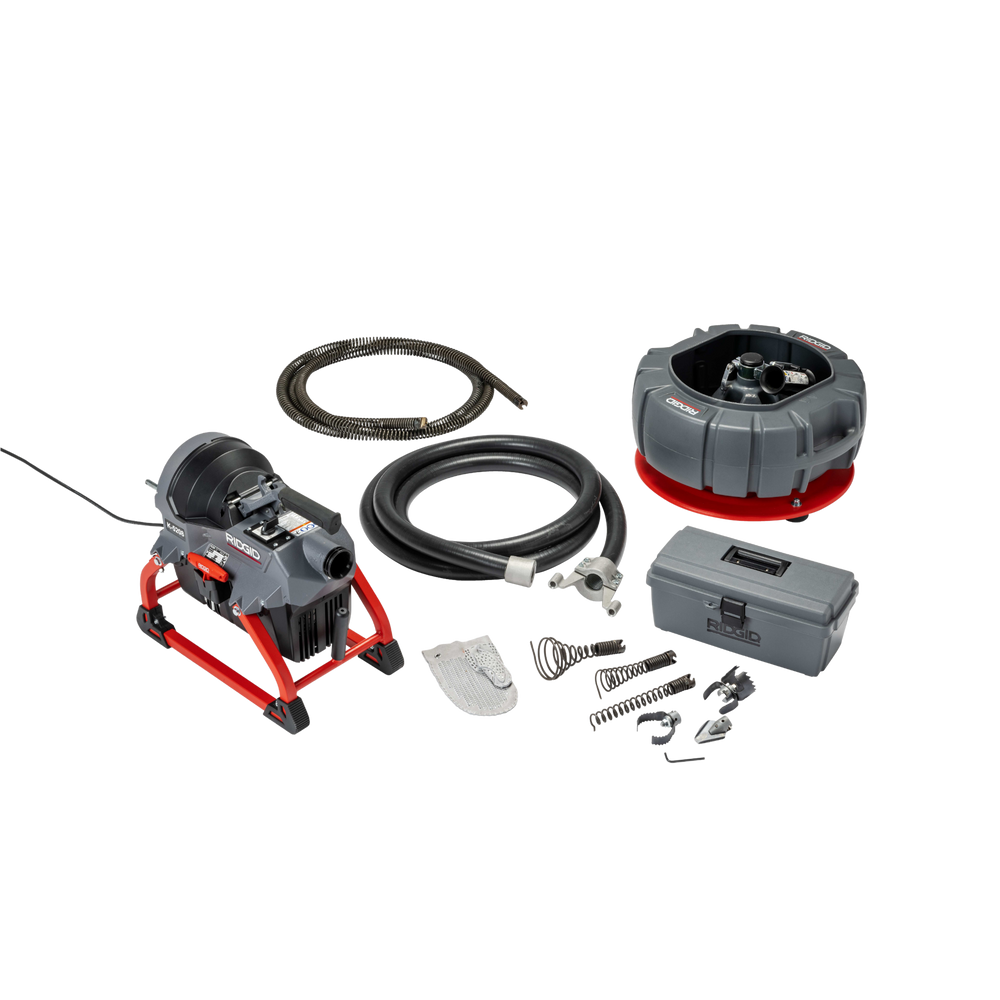 RIDGID 61693 K-5208 Sectional Machine with Guide Hose, 4 C-11 Cables, Sectional Cable Carrier, and Toolbox (with Cutters) Kit RIDGID