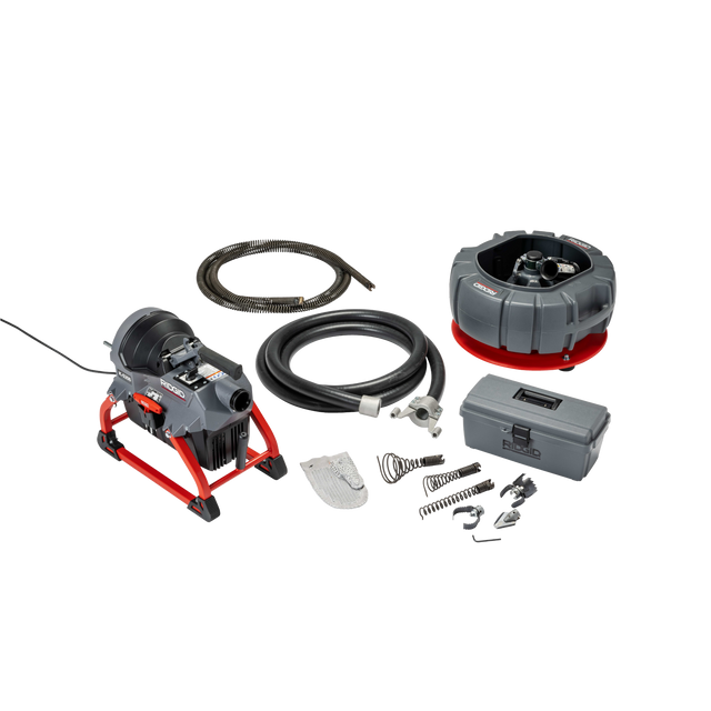 RIDGID 61693 K-5208 Sectional Machine with Guide Hose, 4 C-11 Cables, Sectional Cable Carrier, and Toolbox (with Cutters) Kit RIDGID