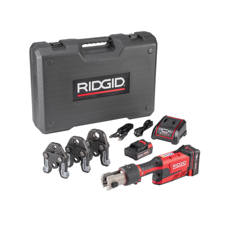 RIDGID 67183 RP 351 Press Tool with Battery Kit & ProPress Jaws (1/2"-1") RIDGID