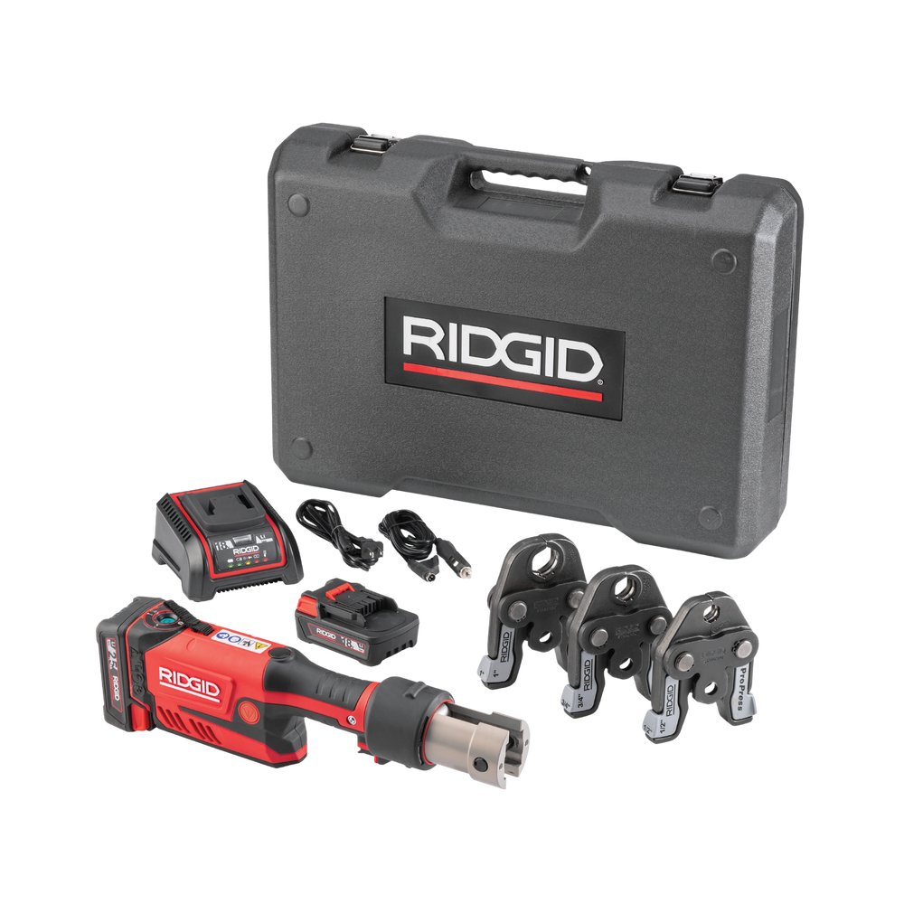 RIDGID 67183 RP 351 Press Tool with Battery Kit & ProPress Jaws (1/2"-1") RIDGID