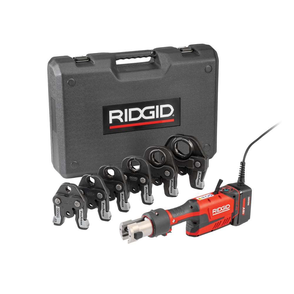 RIDGID 67193 RP 351 Press Tool with Corded Kit & ProPress Jaws (1/2"-2") RIDGID
