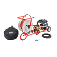RIDGID 67332 KJ-1750-SC Water Jetter with Dual Pulse, H-41, H-42, and H-44 1/8" NPT Nozzles, H-51 and H-52 1/4" NPT Nozzles, 50' x 1/8" Sink Trap Hose, Nylon Storage Bag, Nozzle Cleaning Tool, H-10 Cart, 100' x 1/4" Trap Hose, and H-10A Adapter Kit RIDGID