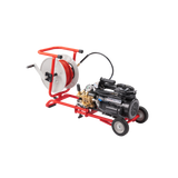 RIDGID 67332 KJ-1750-SC Water Jetter with Dual Pulse, H-41, H-42, and H-44 1/8" NPT Nozzles, H-51 and H-52 1/4" NPT Nozzles, 50' x 1/8" Sink Trap Hose, Nylon Storage Bag, Nozzle Cleaning Tool, H-10 Cart, 100' x 1/4" Trap Hose, and H-10A Adapter Kit RIDGID