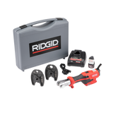 RIDGID 72543 RP 115 Mini Press Tool with Battery Kit & PureFlow Jaws (1/2”–3/4”) RIDGID