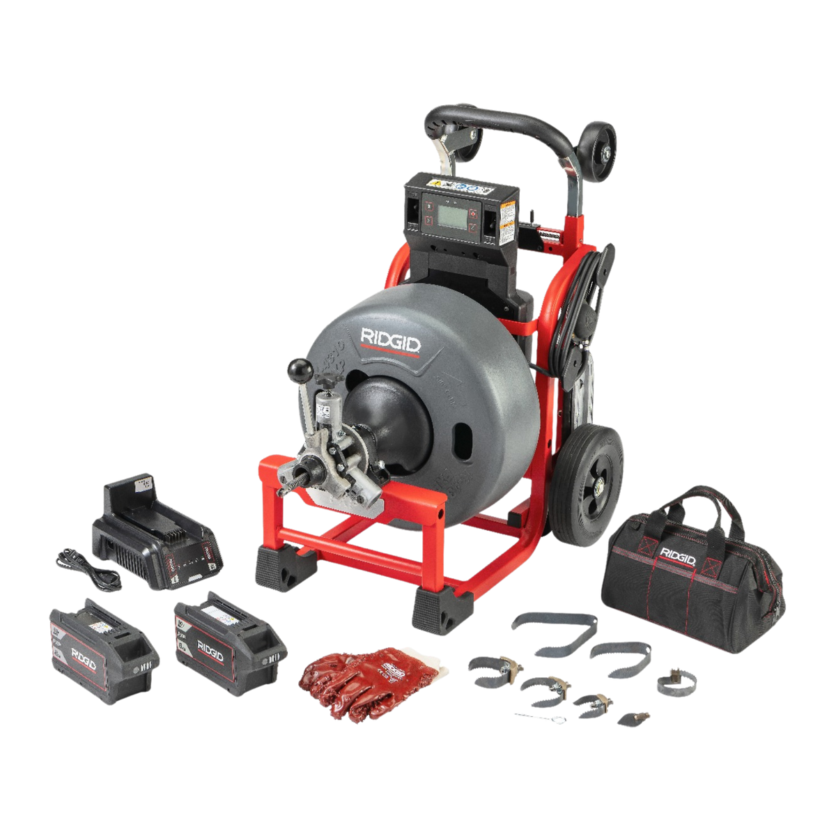 RIDGID 73073 K-4310 FXP 5/8" Drum Machine with FXP Battery-8.0 Ah (Qty-2) & Charger RIDGID