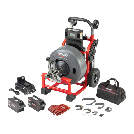 RIDGID 73073 K-4310 FXP 5/8" Drum Machine with FXP Battery-8.0 Ah (Qty-2) & Charger RIDGID