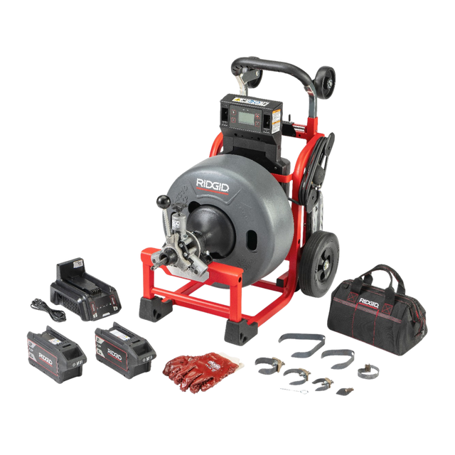 RIDGID 73073 K-4310 FXP 5/8" Drum Machine with FXP Battery-8.0 Ah (Qty-2) & Charger RIDGID