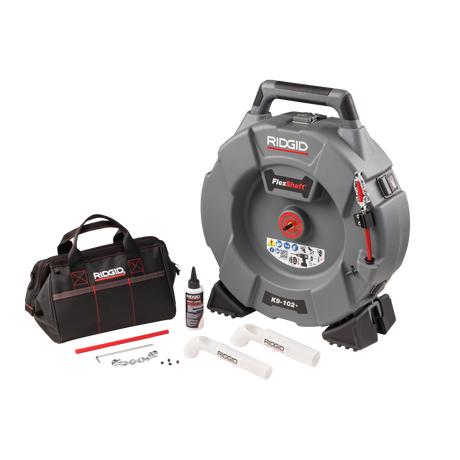 RIDGID 76193 FlexShaft, K9-102+ for 1 1/4-2" (32 - 50 mm) Pipes; Includes: 50' (15,2 m) 1/4" (6 mm) cable and kit RIDGID