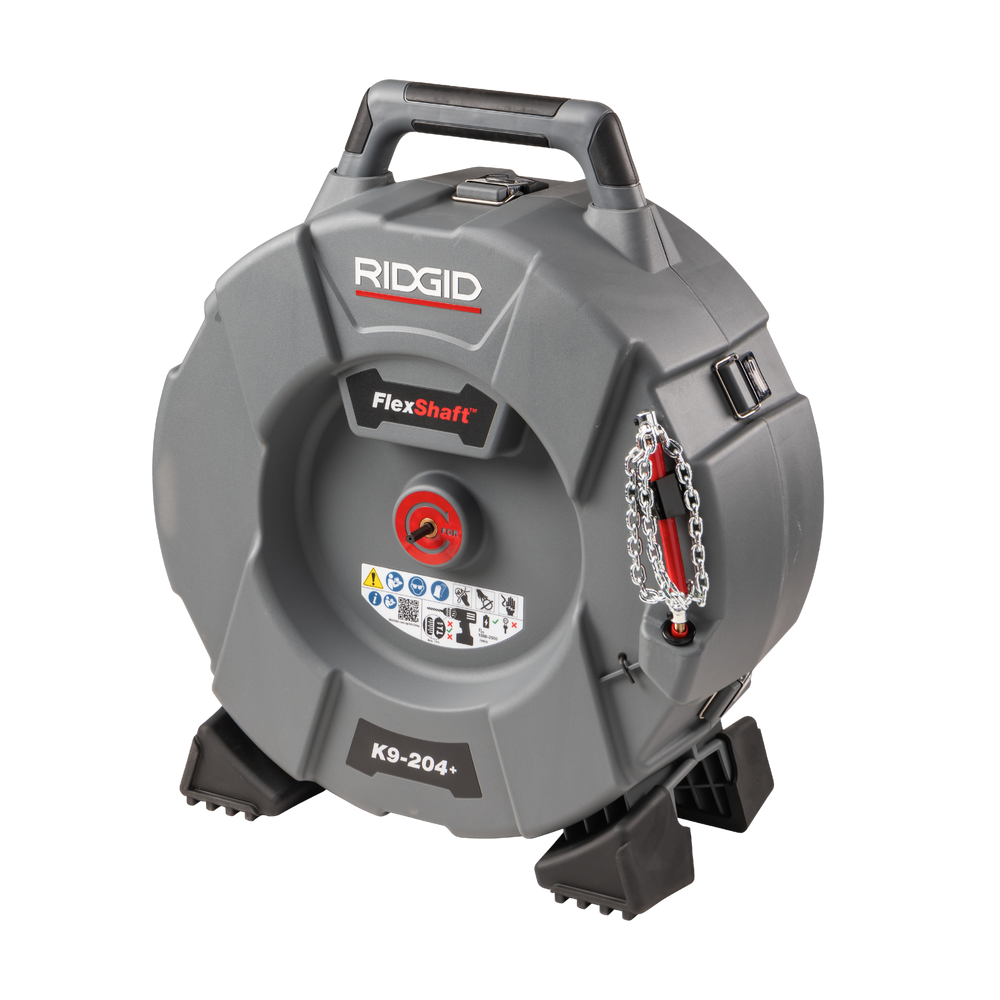 RIDGID 76198 FlexShaft Machine, K9-204+ for 2-4" (50 - 100 mm) Pipes; Includes: 70' (21,3 m) of 5/16" (8 mm) cable and kit RIDGID