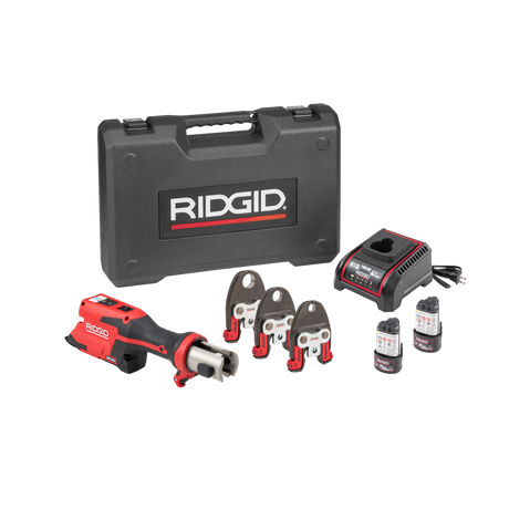 RIDGID 78168 RP 251 Press Tool Battery Kit with 1/2", 3/4" and 1" PureFlow Jaws RIDGID