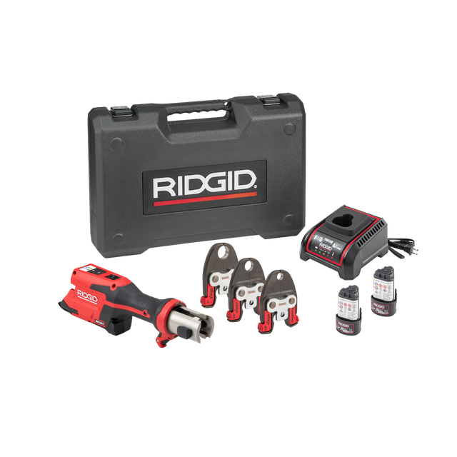 RIDGID 78168 RP 251 Press Tool Battery Kit with 1/2", 3/4" and 1" PureFlow Jaws RIDGID