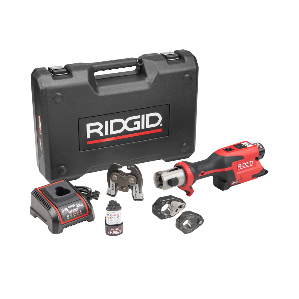 RIDGID 78218 RP 251 Press Tool Battery Kit (1/2"-3/4") Rings with C1 Actuator RIDGID
