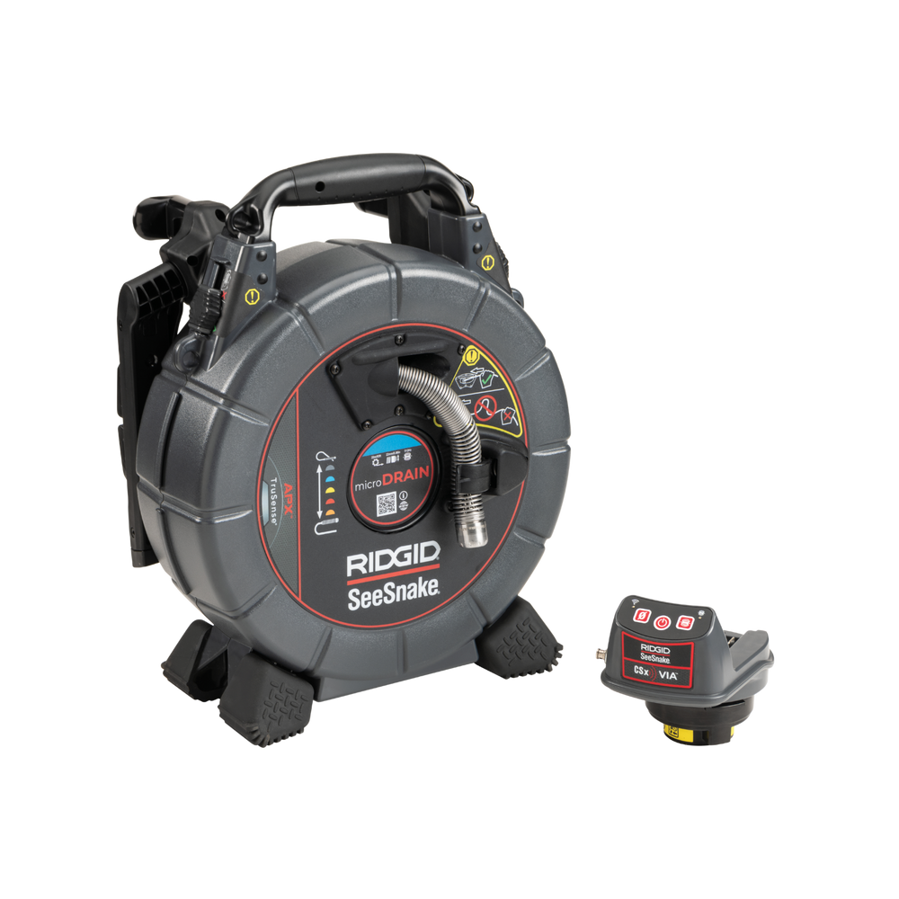RIDGID 80653 SeeSnake mircroDRAIN APX & CSx Via System with TruSense - 1 Battery and 1 Charger Included RIDGID