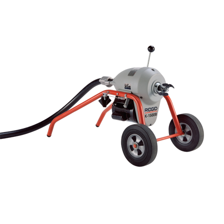 RIDGID 23717 K-1500B Sectional Machine with A-1 Mitt, A-12 Pin Key, and Rear Guide Hose, Plus: Seven Sections 1 1/4" (32 mm) (C-11) Cable, Total 105' (32 m), Two A-8 Cable Carriers, Nine-Piece 1 1/4" Tool Set RIDGID