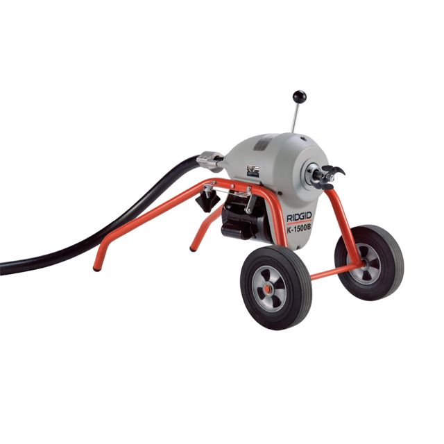 RIDGID 23717 K-1500B Sectional Machine with A-1 Mitt, A-12 Pin Key, and Rear Guide Hose, Plus: Seven Sections 1 1/4" (32 mm) (C-11) Cable, Total 105' (32 m), Two A-8 Cable Carriers, Nine-Piece 1 1/4" Tool Set RIDGID