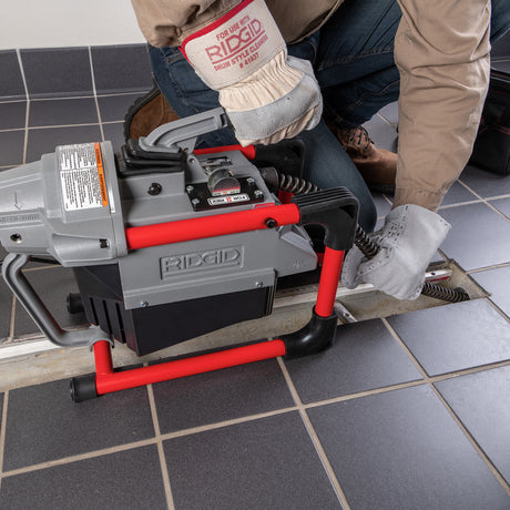 RIDGID 66492 K-60SP Sectional Machine with A-1 Operator's Mitt, A-12 Pin Key, and A-60-12 Rear Guide Hose RIDGID