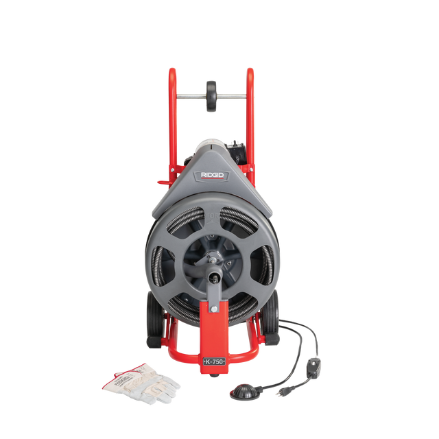 RIDGID 83557 K-750R Drain Cleaner with 5/8"x100 IW Drain Cable RIDGID