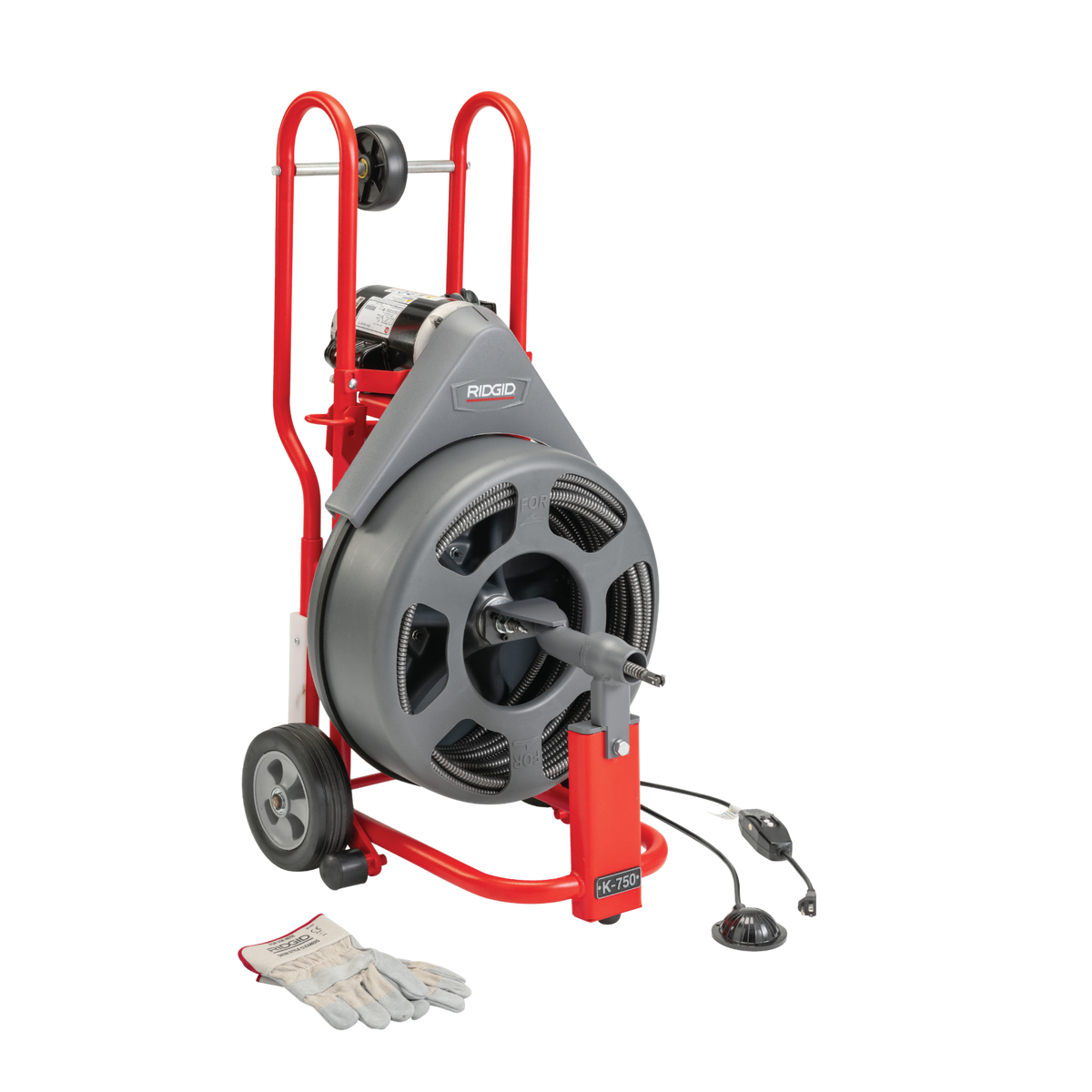 RIDGID 83557 K-750R Drain Cleaner with 5/8"x100 IW Drain Cable RIDGID