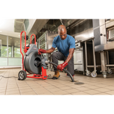 Ridgid 47047 K-750 Drum Machine w/ Autofeed & C-24 5/8"x100 Drain Cable RIDGID