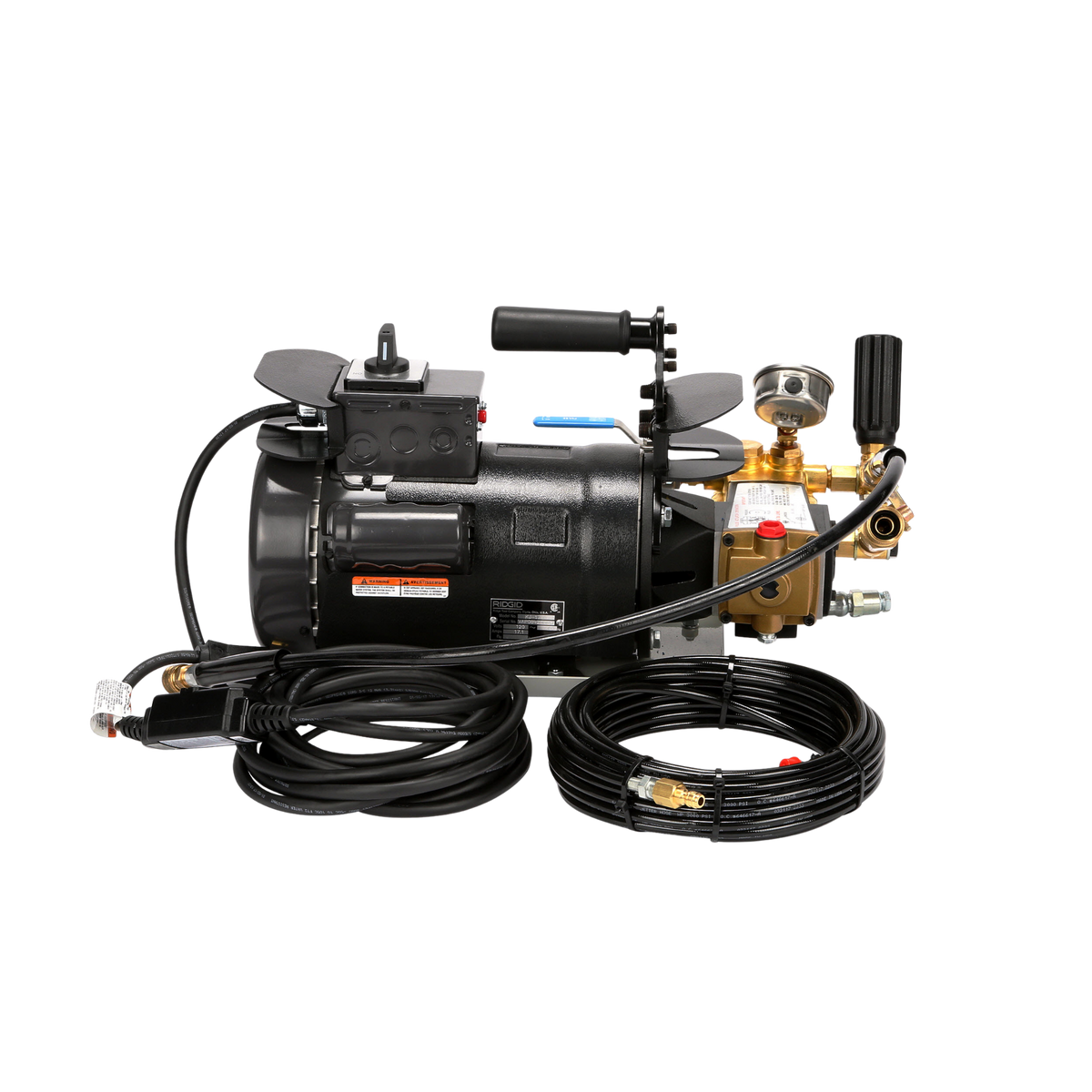 RIDGID 62687 KJ-1750 Water Jetter with Dual Pulse, H-41, H-42, and H-44 1/8" NPT Nozzles, H-51 and H-52 1/4" NPT Nozzles, 50' x 1/8" (15.2 m x 3.2 mm) Sink Trap Hose, Nylon Storage Bag, and Nozzle Cleaning Tool RIDGID