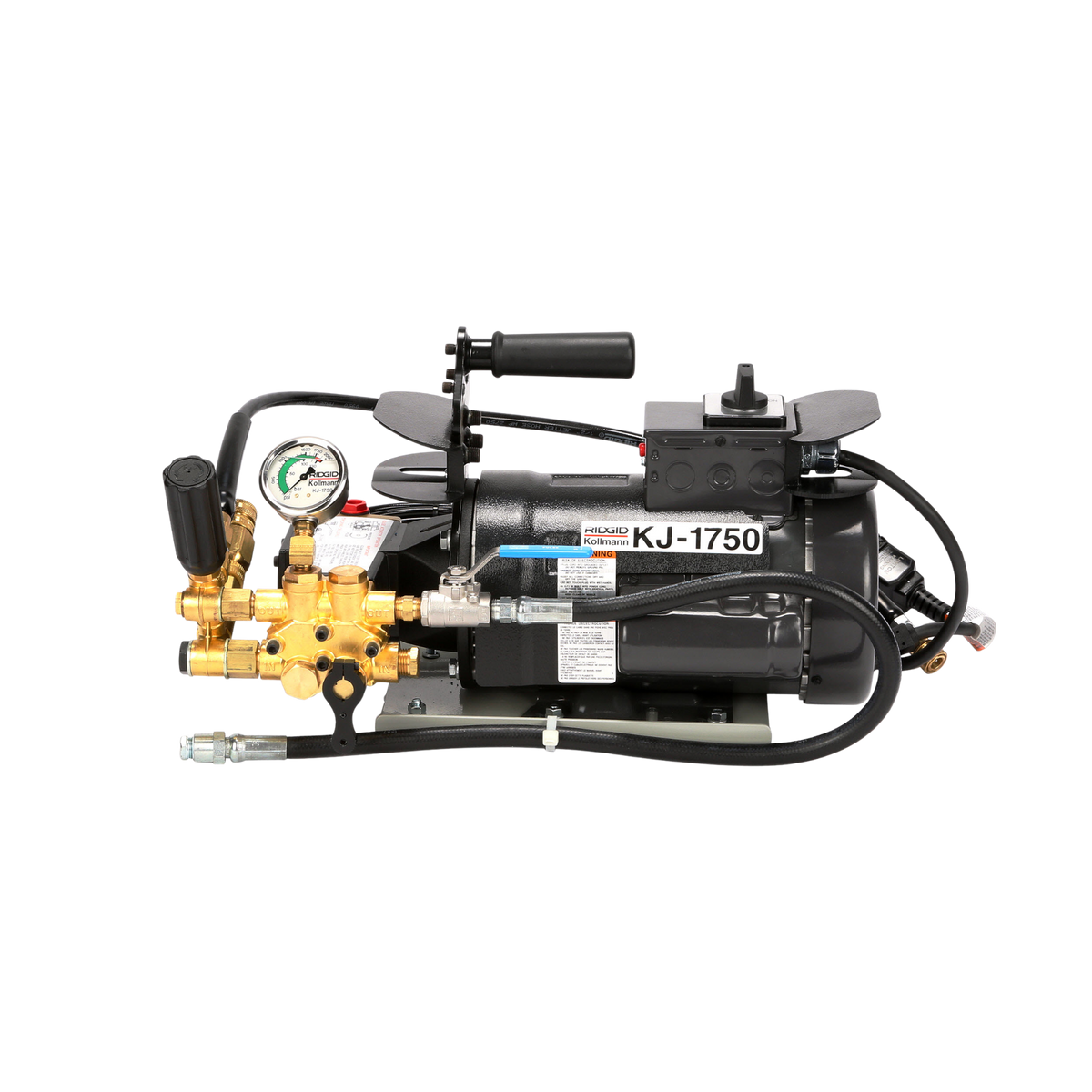 RIDGID 62687 KJ-1750 Water Jetter with Dual Pulse, H-41, H-42, and H-44 1/8" NPT Nozzles, H-51 and H-52 1/4" NPT Nozzles, 50' x 1/8" (15.2 m x 3.2 mm) Sink Trap Hose, Nylon Storage Bag, and Nozzle Cleaning Tool RIDGID