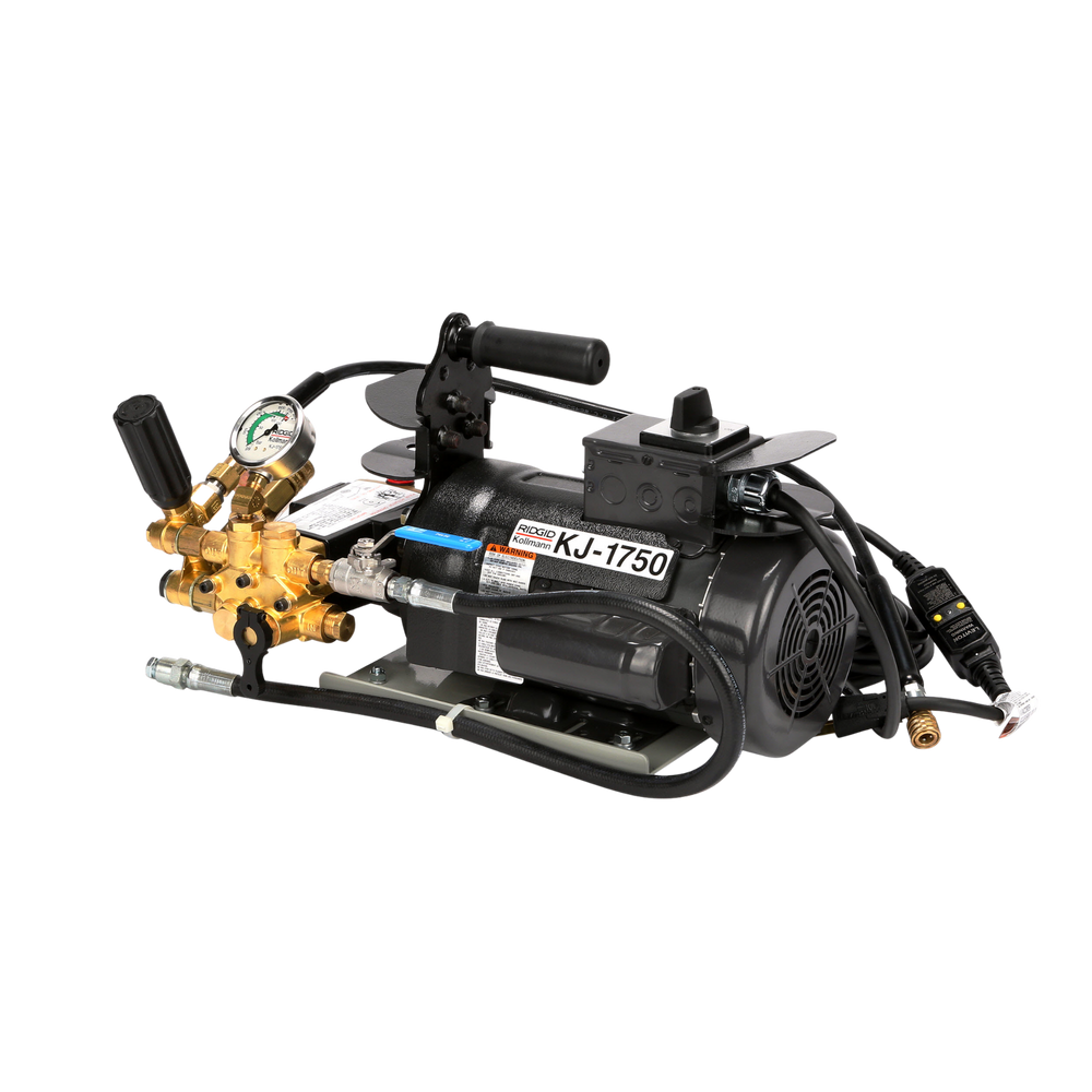 RIDGID 62687 KJ-1750 Water Jetter with Dual Pulse, H-41, H-42, and H-44 1/8" NPT Nozzles, H-51 and H-52 1/4" NPT Nozzles, 50' x 1/8" (15.2 m x 3.2 mm) Sink Trap Hose, Nylon Storage Bag, and Nozzle Cleaning Tool RIDGID