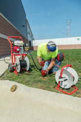 RIDGID 63882 KJ-2200-C Water Jetter with Pulse, H-61, H-62, and H-64 1/8" NPT Nozzles, H-71 and H-72 1/4" NPT Nozzles, 75' x 3/16" Trap Hose, FV-1 Foot Valve, Nozzle Cleaning Tool, and H-1235 Wash Wand Hose 1/2" x 35', H-30 Cart, and 110' x 1/4" Jet Hose RIDGID