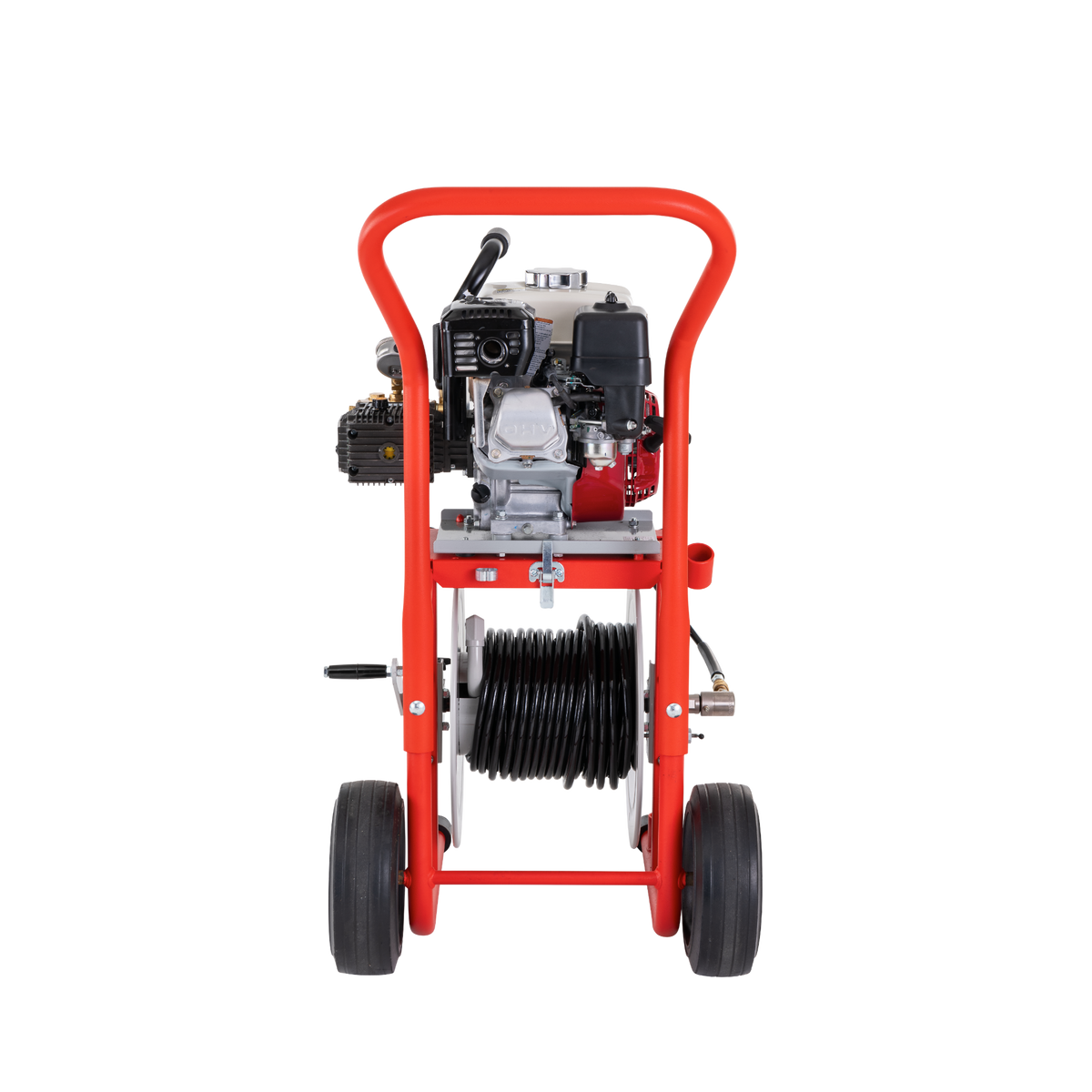 RIDGID 63882 KJ-2200 Jetter with Pulse, H-61, H-62, and H-64 1/8" NPT Nozzles, H-71 and H-72 1/4" NPT Nozzles, 75' x 3/16" Trap Hose, FV-1 Foot Valve, Nozzle Cleaning Tool, and H-1235 Wash Wand Hose 1/2" x 35', H-30 Cart, and 110' x 1/4" Jet Hose RIDGID