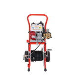 RIDGID 63882 KJ-2200 Jetter with Pulse, H-61, H-62, and H-64 1/8" NPT Nozzles, H-71 and H-72 1/4" NPT Nozzles, 75' x 3/16" Trap Hose, FV-1 Foot Valve, Nozzle Cleaning Tool, and H-1235 Wash Wand Hose 1/2" x 35', H-30 Cart, and 110' x 1/4" Jet Hose RIDGID