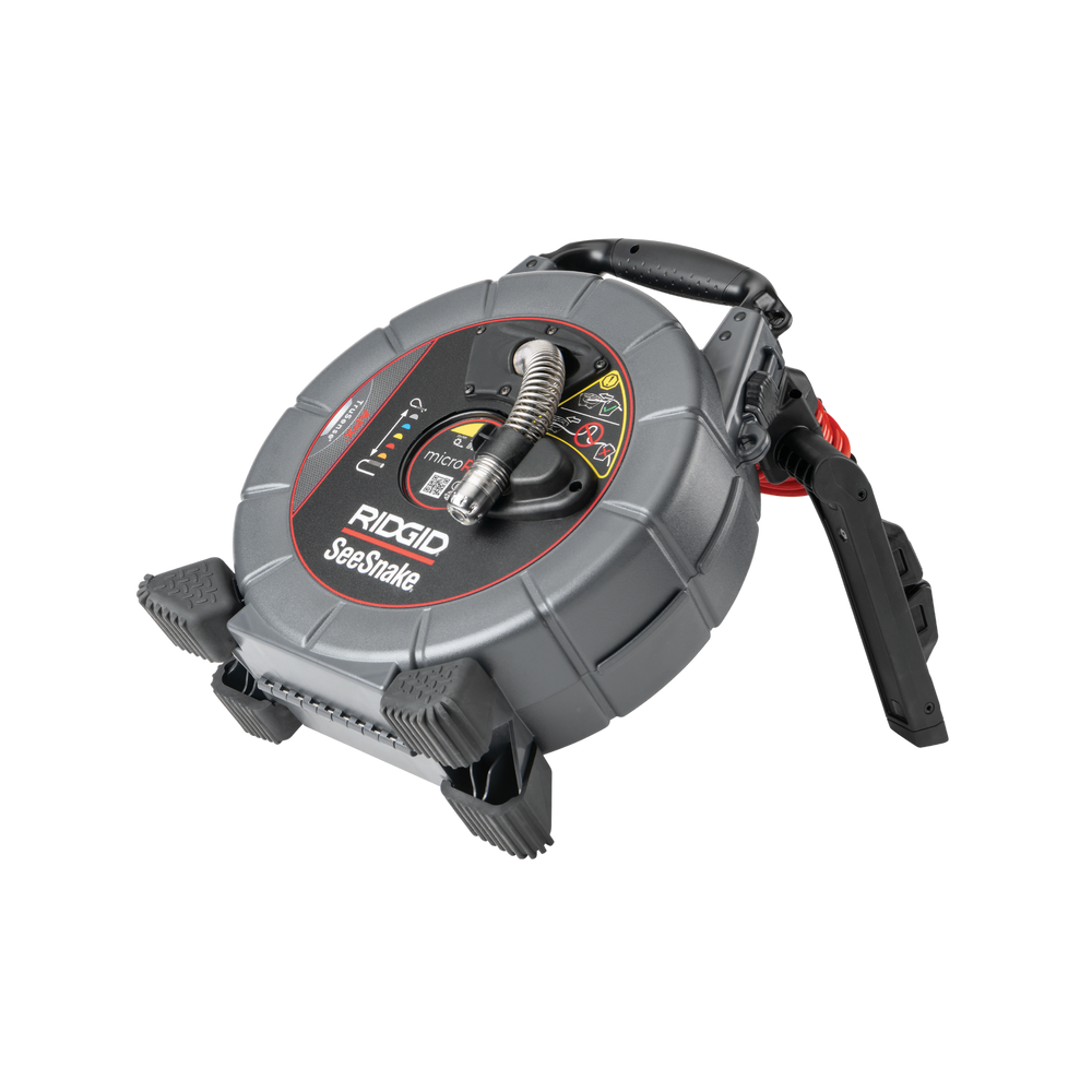 RIDGID SeeSnake microReel APX with TruSense Diagnostic Inspection Camera Kickstand Left