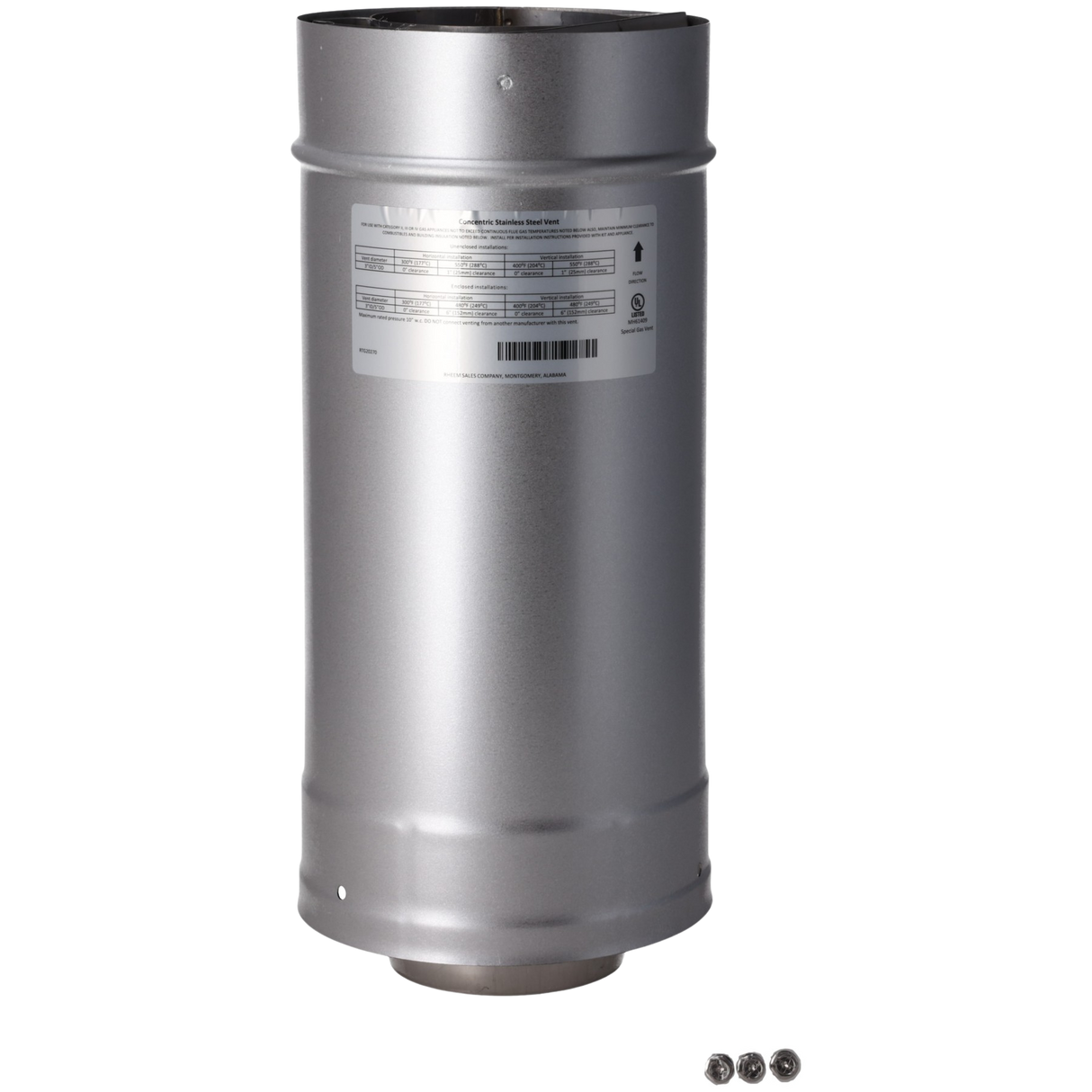 Rheem RTG20270B Concentric Straight Pipe B Rheem