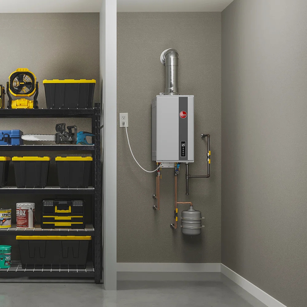 Rheem RTG Series High-Efficiency Non-Condensing Indoor Natural Gas Tankless Water Heater with Wi-Fi Rheem
