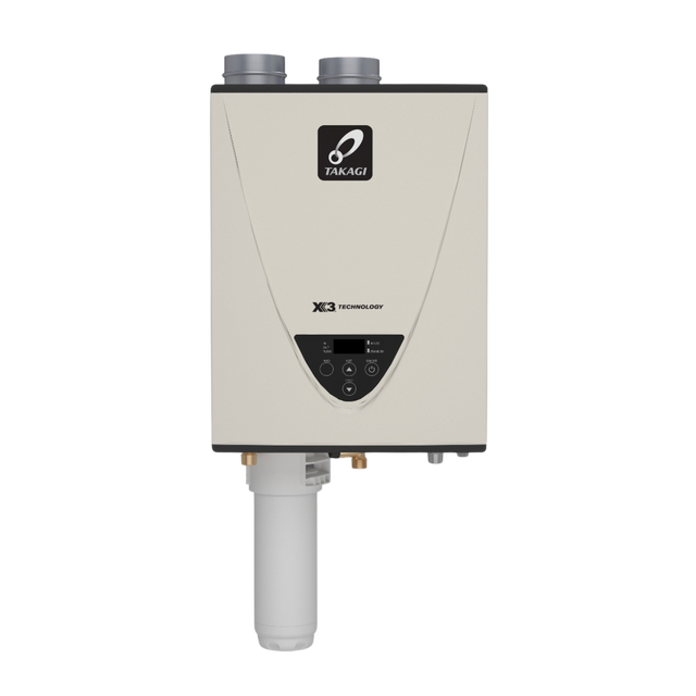 Takagi TK-540X3-NIH 199,000 BTU Natural Gas Indoor Condensing Ultra Low NOx with X3 Technology Tankless Water Heater Takagi