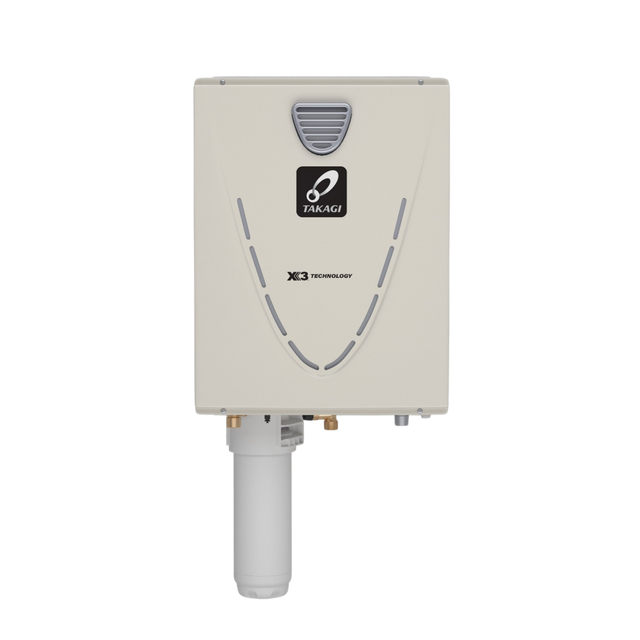 Takagi TK-540X3-NEH 199,000 BTU Natural Gas Outdoor Condensing Ultra Low NOx with X3 Technology Tankless Water Heater Takagi