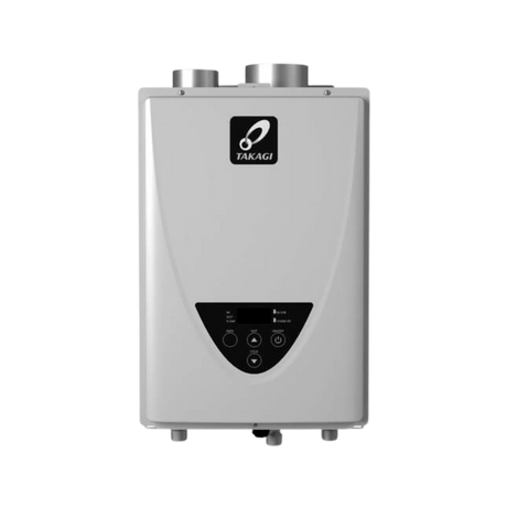 Takagi TK-510U-I 199,000 BTU Natural Gas/Liquid Propane Indoor Non-Condensing Ultra-Low NOx Tankless Water Heater Takagi